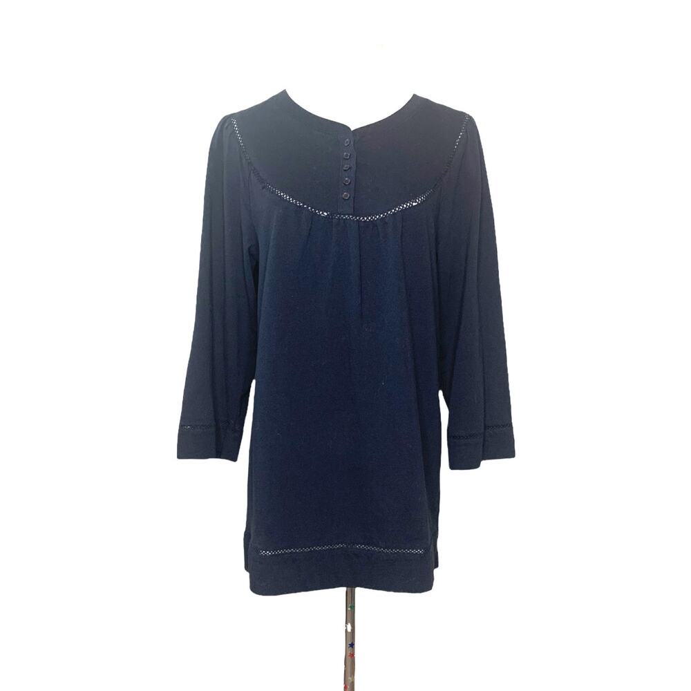 Kim Rogers 3/4 sleeves black top size M